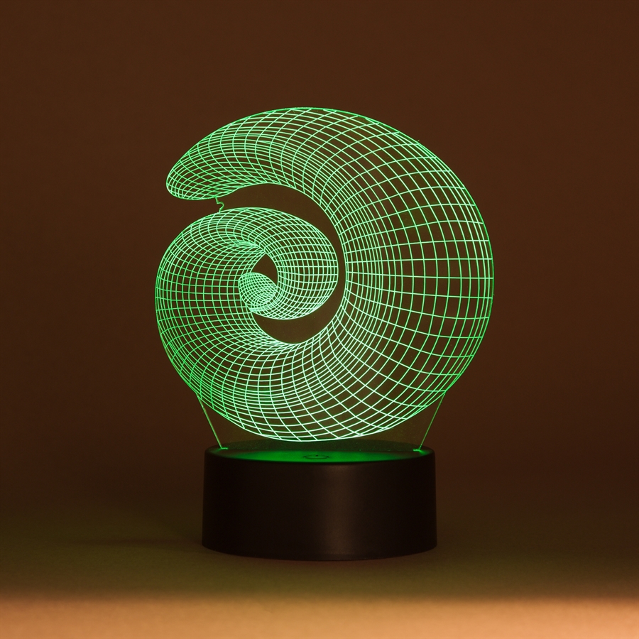 3D LED Acrylplade lampe Spiral